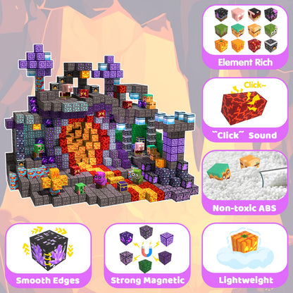 SSAWER Magnetic Blocks, 100PCS Toys Building Blocks Cubes Gifts for Girls 🍁 All In One Marketplace Canada