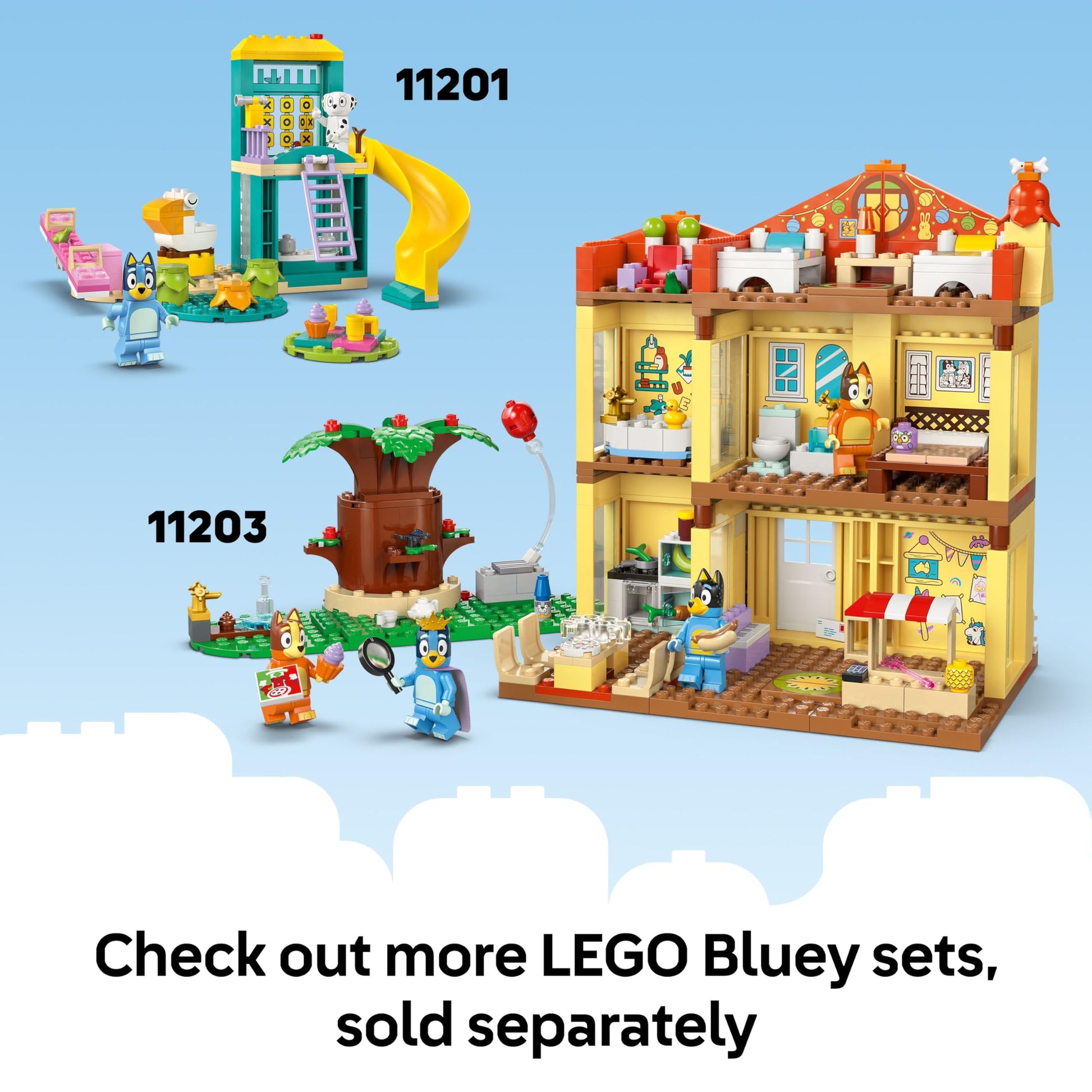 LEGO Bluey: Bluey’s Beach & Family Car Trip - Toddler Learning Toy for Kids 4+ - Includes Bluey, Bingo, and Mum Minifigures - Birthday Gift for Boys and Girls, Ages 4+ - 11202 LEGO