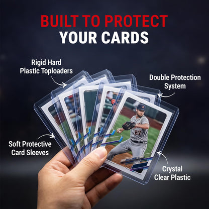 Ultra PRO 3" x 4" Clear Regular Toploaders and Soft Sleeves Bundle (100ct) for Standard Size Cards
