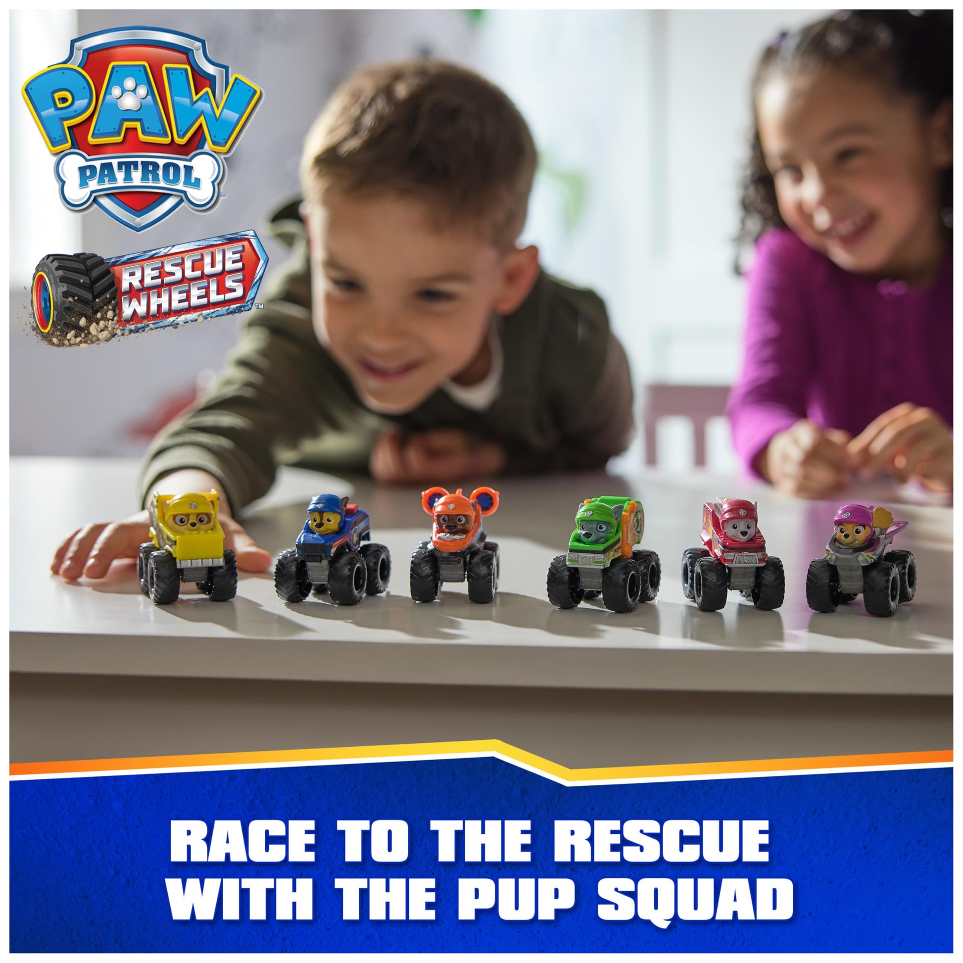 PAW Patrol: Rescue Wheels, 6-Piece Pup Squad Racers, Toy Cars Gift Set, Kids Toys for Boys & Girls Ages 3 and Up PAW PATROL