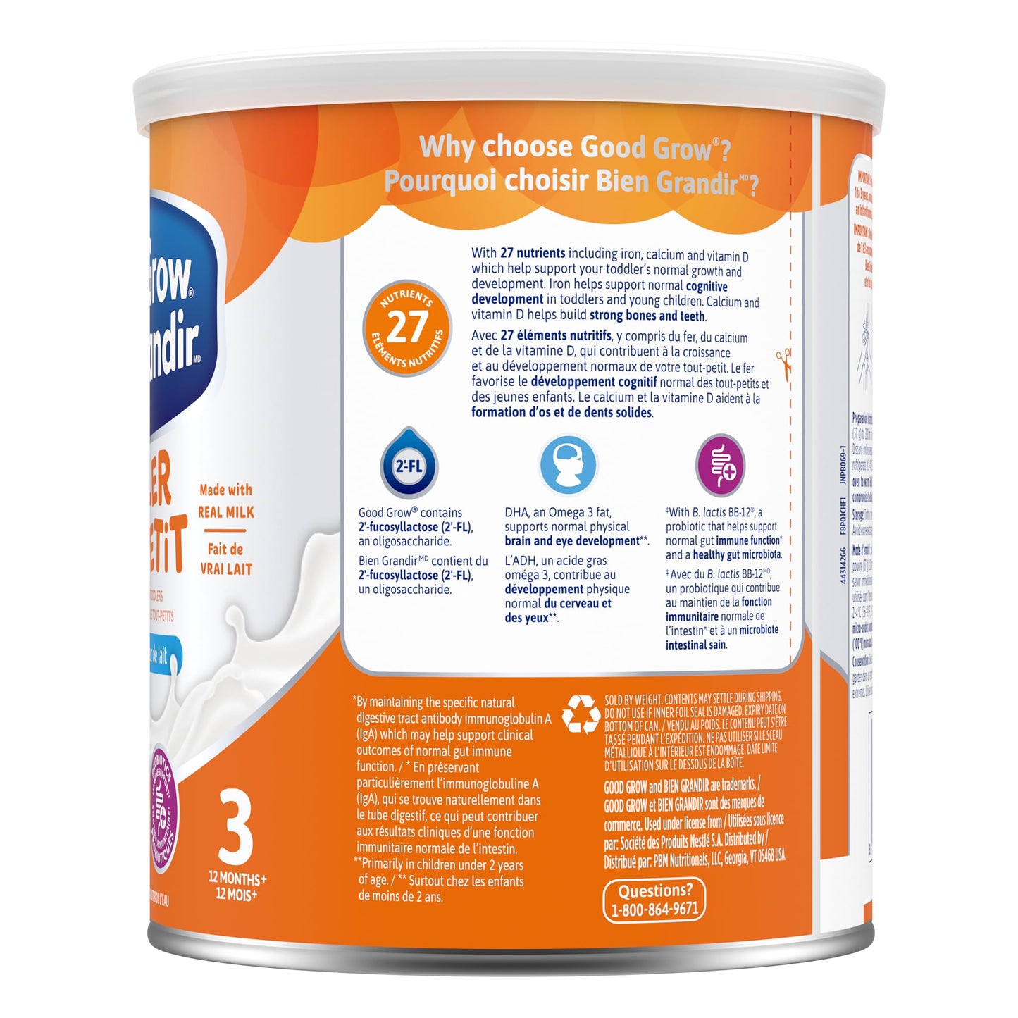 GOOD START Stage 3 Toddler Nutritional Drink, 12+ Months, Milk Flavor, 850g