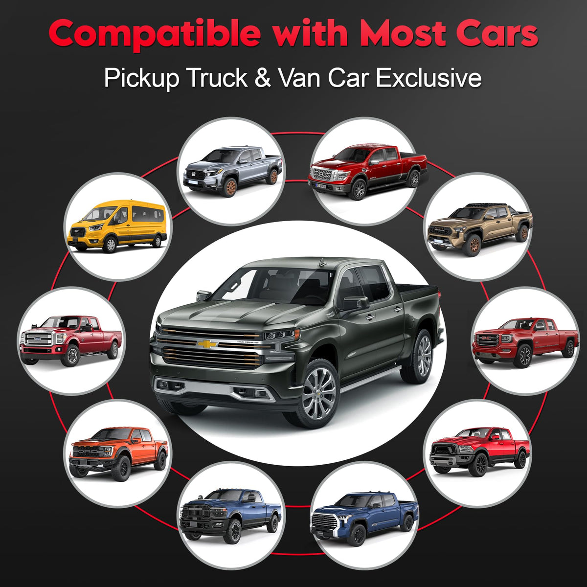 Zettum Truck Windshield Cover for Ice and Snow - 600D Large Windshield Snow Cover for Pickup Truck Heavy Duty, Winter Car Windshield Covers for Ford F150, Silverado, GMC Sierra, Ram, and More Trucks 🍁 All In One Marketplace Canada