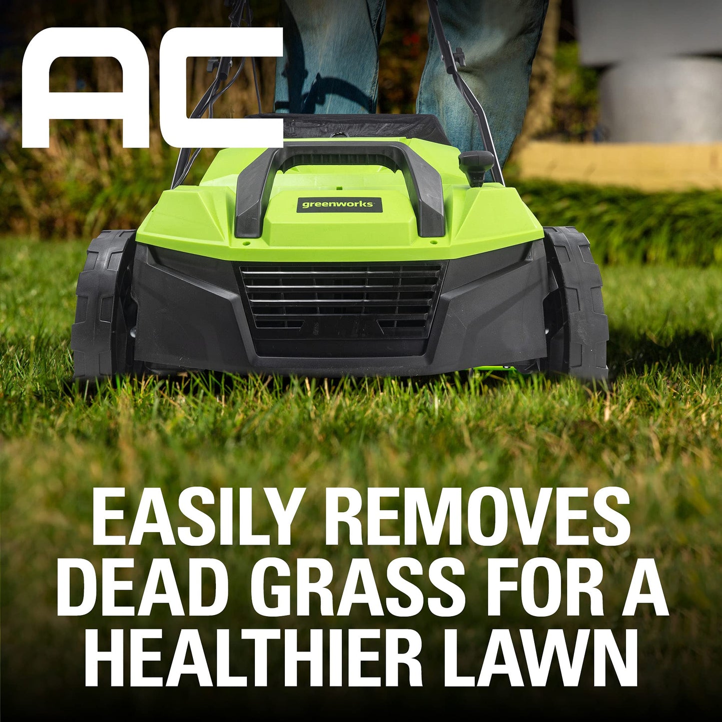 Greenworks 13 Amp 14-Inch Corded Dethatcher/Scarifier, DT13B00 Greenworks