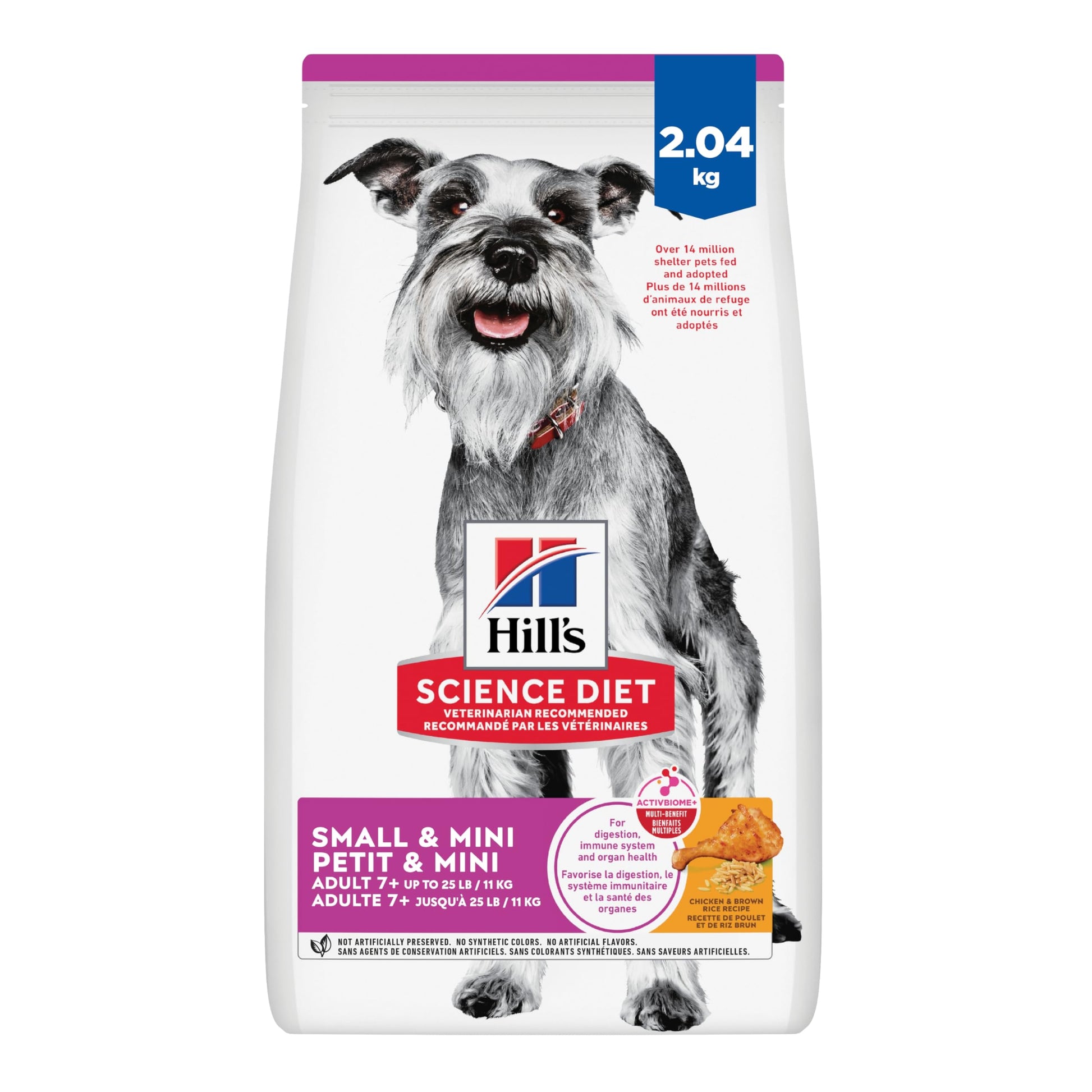Hill's Science Diet Senior 7+ Small & Mini Chicken Meal, Barley & Brown Rice Recipe Dry Dog Food 2.04 kg Bag Hill's Science Diet
