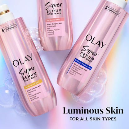 Olay Super Serum Body Wash for Bumps & Uneven Textured Skin, Serum Complex for Luminous Skin, 591 mL Olay