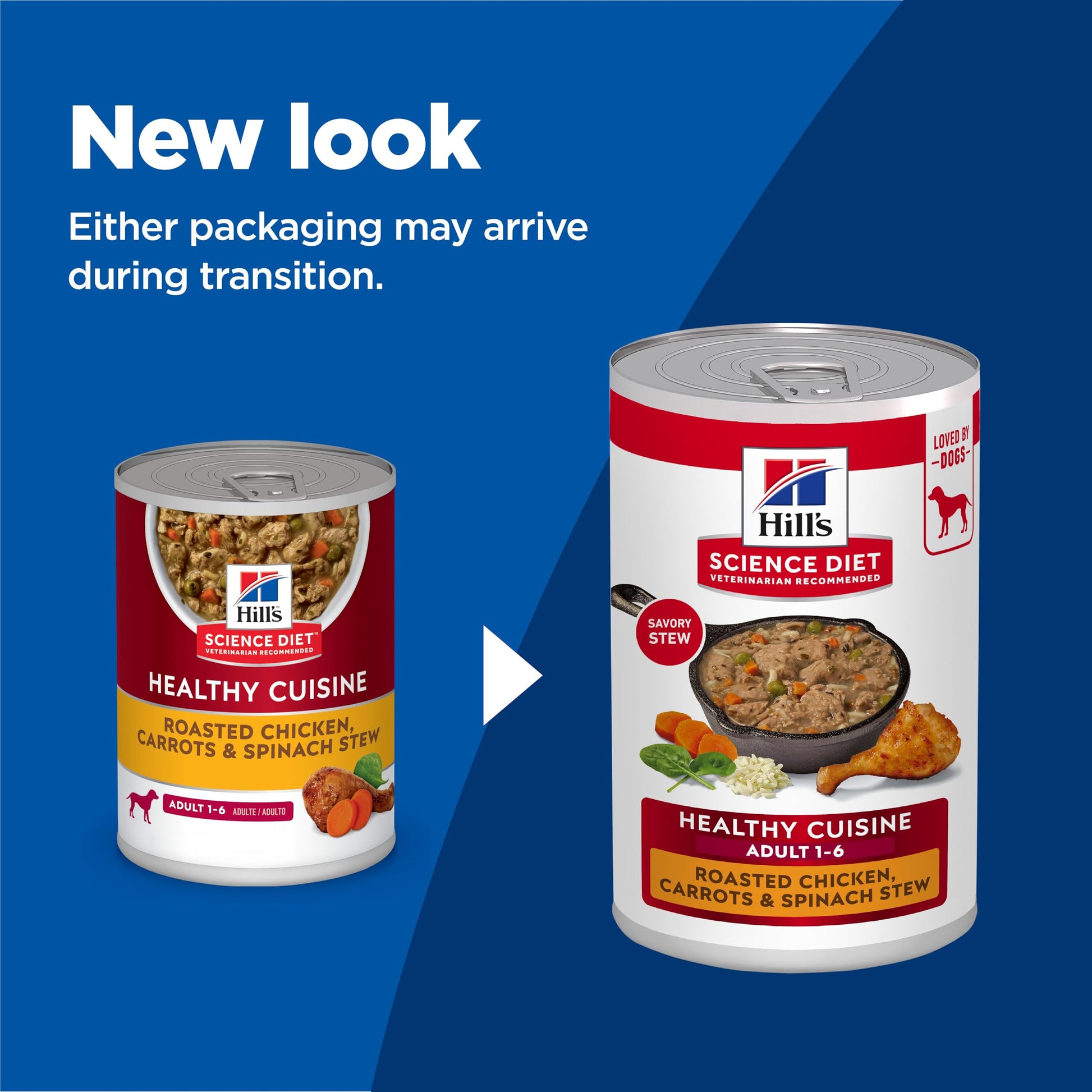 Hill's Science Diet Adult Healthy Cuisine Canned Dog Food, Roasted Chicken Carrots & Spinach 12 x 354 g Can Hill's Science Diet