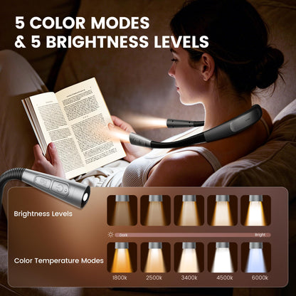 Glocusent Upgraded Neck Light,100Hrs Slimmer Reading Light for Books in Bed 🍁 All In One Marketplace Canada