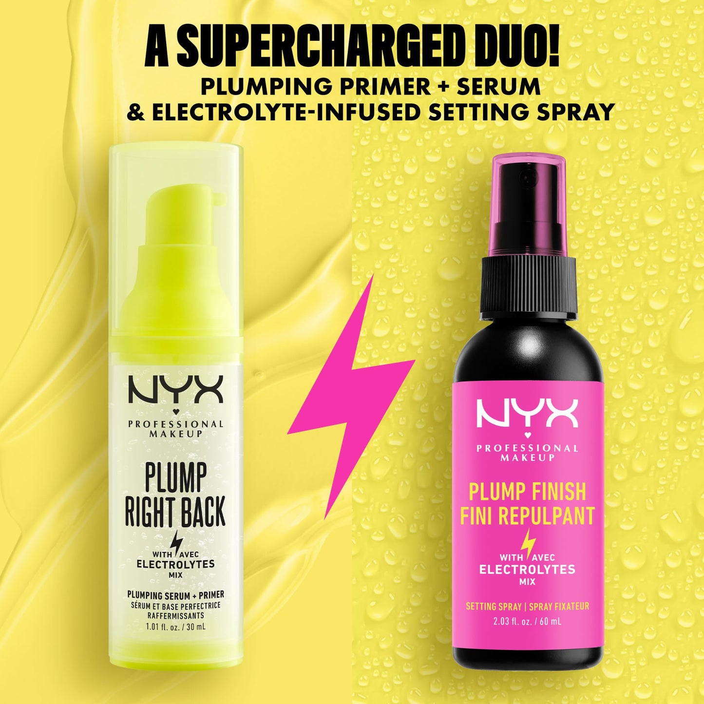 NYX Professional Makeup, Plump right back, Primer serum, Hydration, Vegan Formula - 01 Clear, 30mL NYX PROFESSIONAL MAKEUP