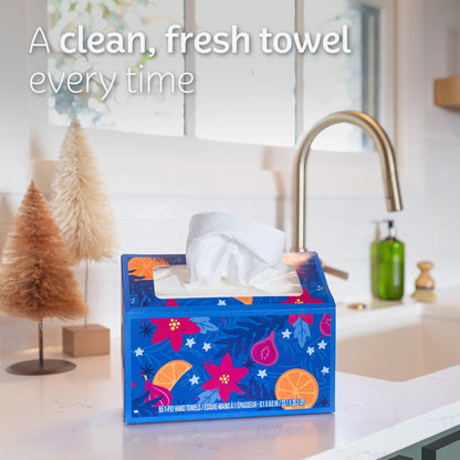 Kleenex Hand Towels, Fun Holiday Design, Limited Time Offer, Single-Use Disposable Paper Towels for Bathrooms, 6 Boxes, 55 Hand Towels per Box (330 Total Towels)