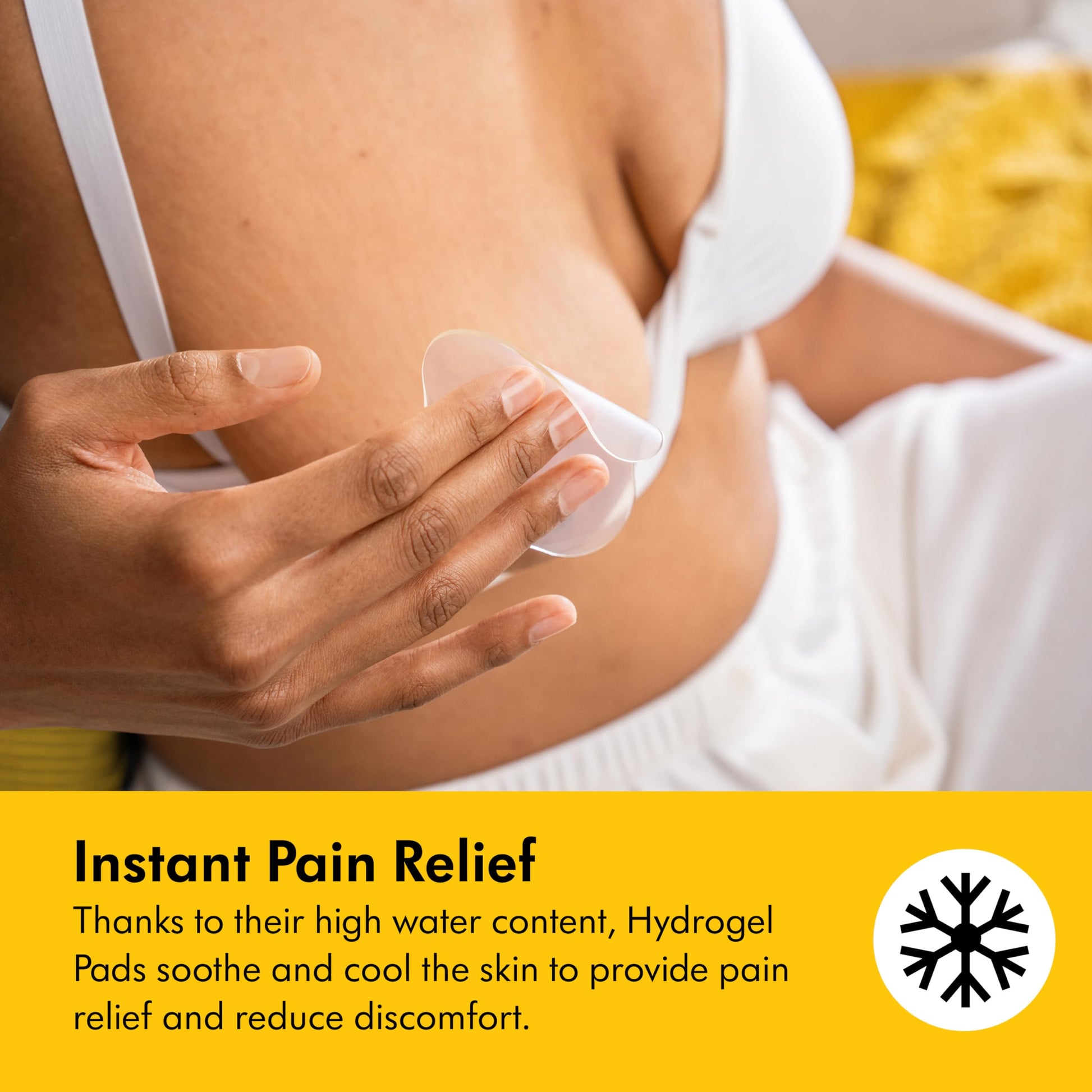 Medela Hydrogel Pads, Instant Pain Relief for Cracked or Sore Nipples from Breastfeeding and Pumping, Cooling Moisture Supports Natural Healing, Pack of 4 - Available at All In One Marketplace Canada