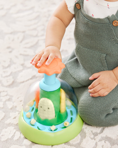 Skip Hop Press & Spin Baby Toy, Farmstand What's Poppin Corn Spinner Skip Hop