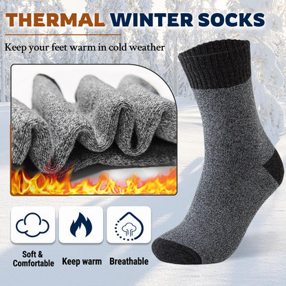 VoJoPi Mens Thermal Socks 5 Pairs Warm Wool Winter Thick Crew Socks for Men 🍁 All In One Marketplace Canada