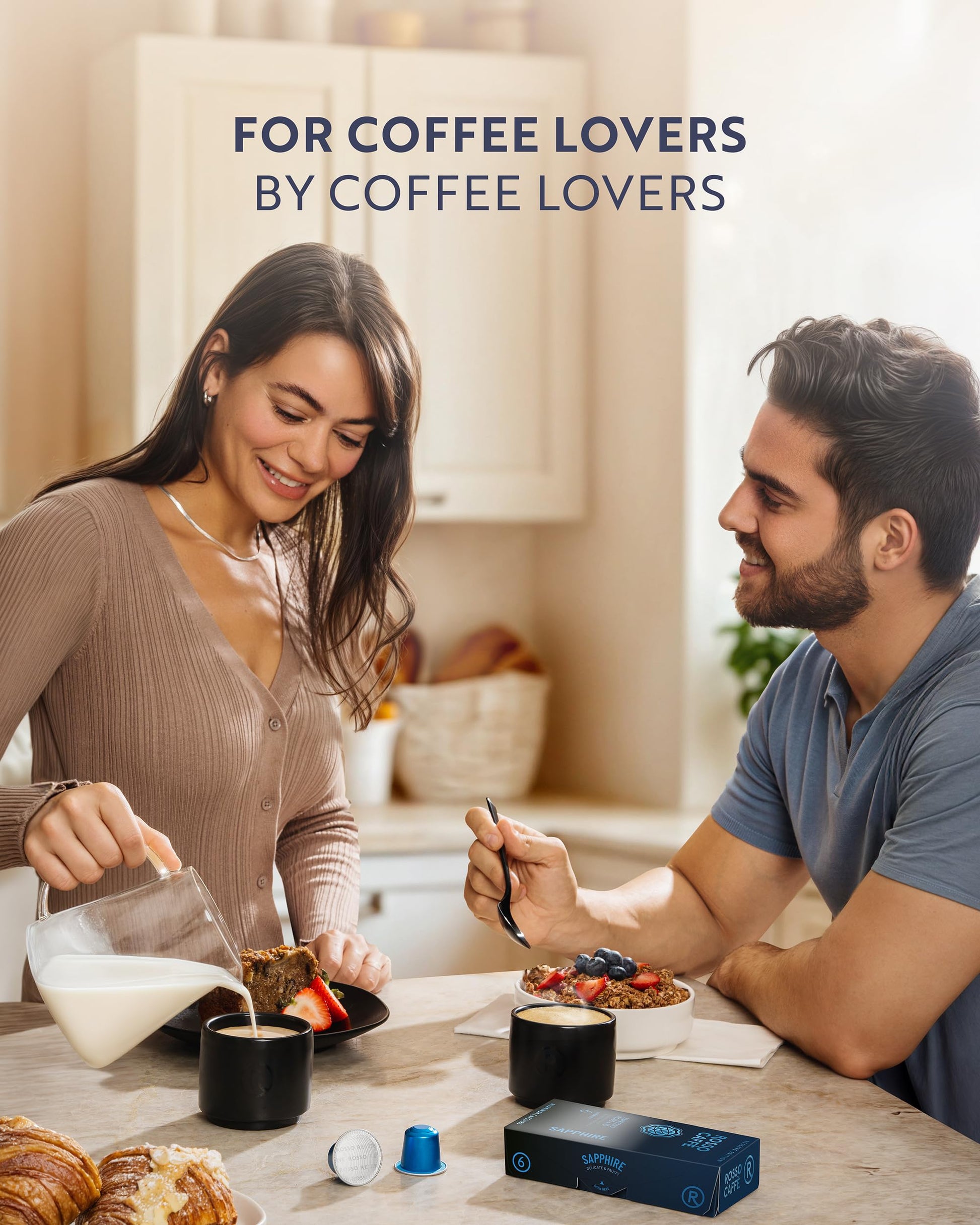 ROSSO CAFFÈ Espresso Coffee Capsules for Nespresso Original Machines - 80 Pod Variety Pack, 8 Distinct Blends, Medium to Dark Roast - Italian Made