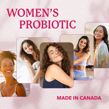 Womens Probiotic with Cranberry | 50 Billion CFU for Gut Health, Bloating Relief & Digestive Support | With Cranberry for Vaginal Health | Gut Health Supplements for Women | Made in Canada | 60 Ct.