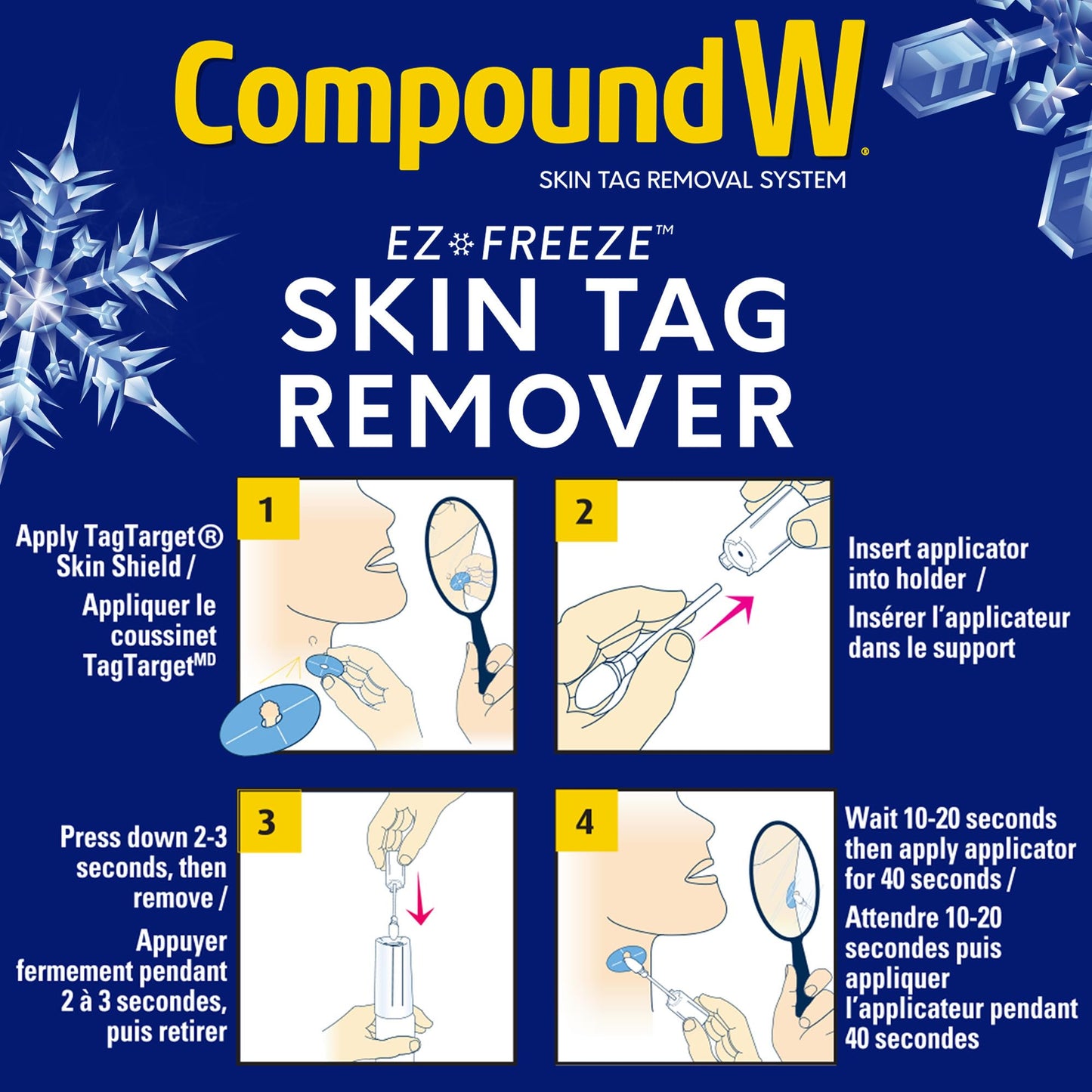 Compound W Skin Tag Remover System - At Home Skin Tag Removal Kit, 8 Freeze Applications