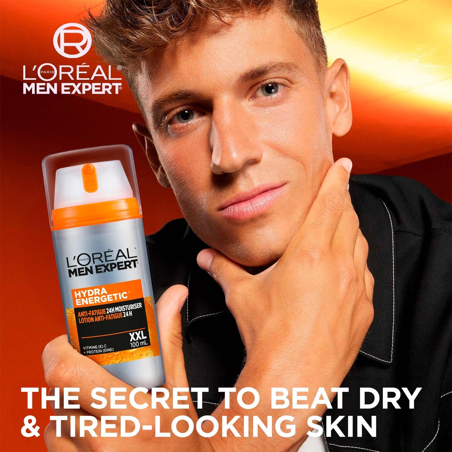 L’Oréal Paris Men Expert Hydra Energetic XXL Anti Fatigue Daily Non Greasy Moisturizer for Men with Vitamin C & Protein, 24HR Hydration, For Dry and Dull Skin, Reduces the Look of Fine Lines, 100ml 🍁 All In One Marketplace Canada