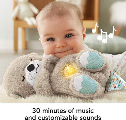 Fisher-Price Baby Toy Soothe ‘n Snuggle Otter, Plush Portable Sound Machine with Breathing Motion & Lights for Newborns Ages 0+ Months