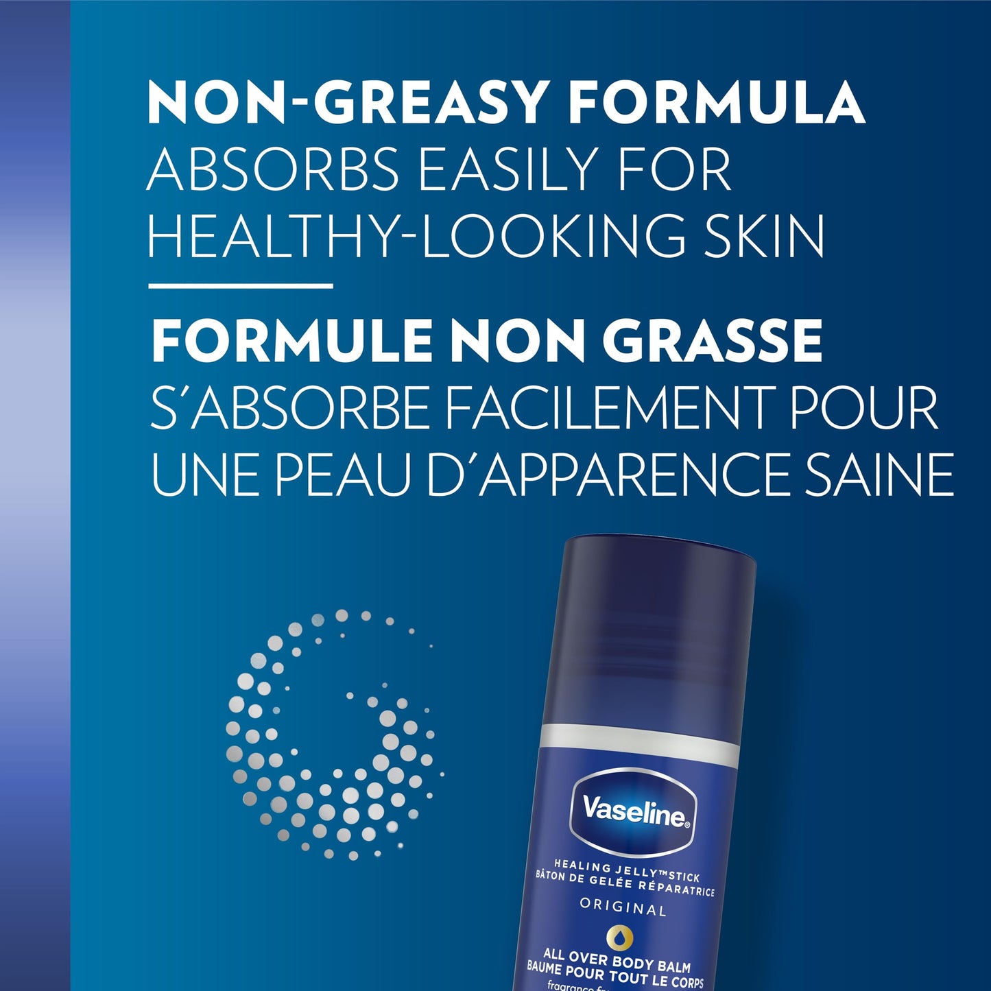 Vaseline All Over Jelly Balm Stick Healing Jelly Skin Care Unscented 40g (Pack of 3) - Available at All In One Marketplace Canada