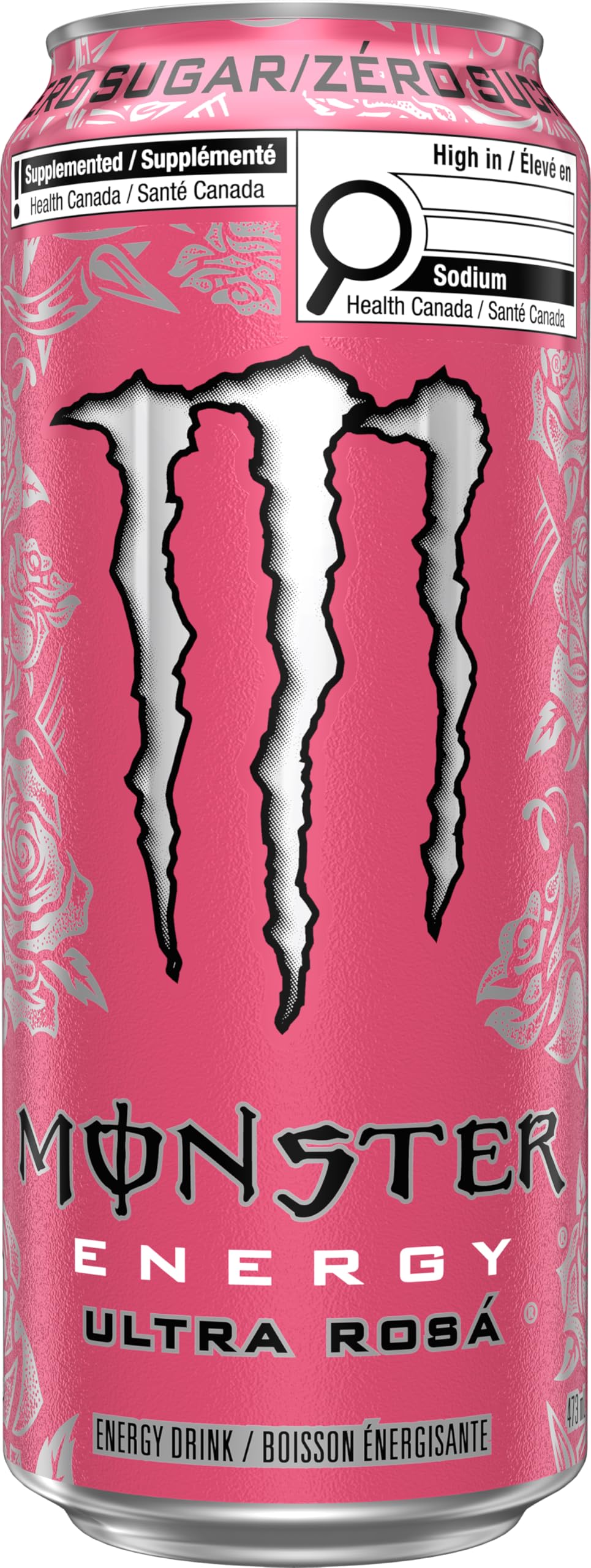 MONSTER ENERGY, Ultra Rosa, 473 mL Cans (12 Pack) – Zero Sugar Energy Drink