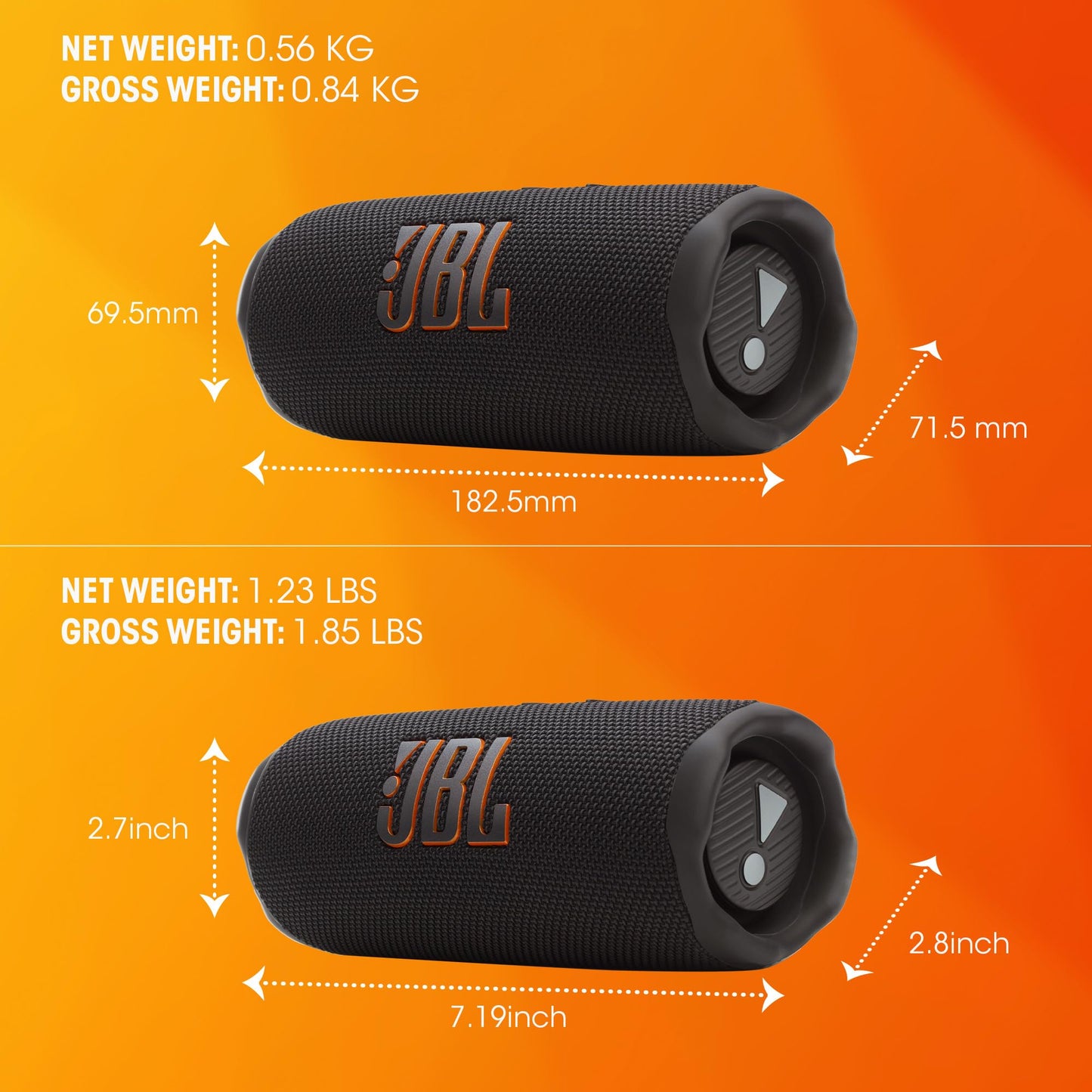 JBL Flip 7 - Portable Waterproof and Drop-Proof Speaker - Red