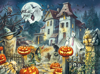 Ravensburger Halloween House 300 Piece XXL Jigsaw Puzzle for Kids - Every Piece is Unique, Pieces Fit Together Perfectly