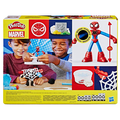 Play-Doh Marvel Spider-Man Launch & Slice Battle Playset with 2 Bendy Action Figures and 7 Accessories, Imagination Toys for Boys & Girls 4 Years & Up