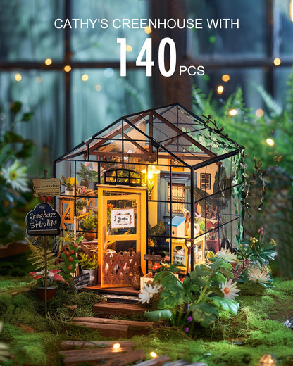 Rolife DIY Miniature Greenhouse Kits for Adults - Cathy's Flower House 🍁 All In One Marketplace Canada