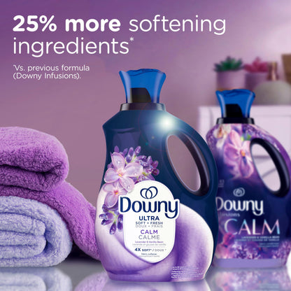 Ultra Soft Plus Fresh Fabric Softener Liquid, Calm, Lavender and Vanilla Bean, 2.75 L, 138 Loads, Downy Fabric Softener, Laundry Softener 🍁 All In One Marketplace Canada