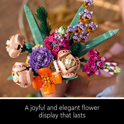 LEGO Icons Flower Bouquet Building Set - Artificial Flowers for Decoration for Home and Display, Ages 18+ - Small Fake Flowers for Table, Desk, Office - Gift for Birthdays - 10280 - Available at All In One Marketplace Canada