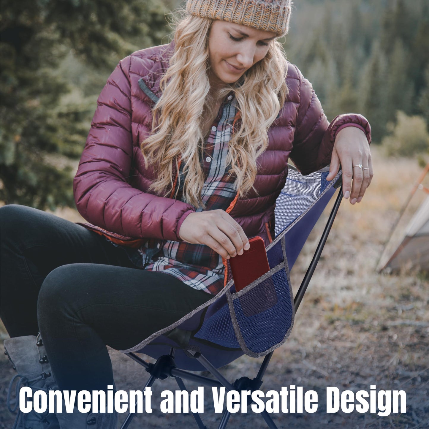 TREKOLOGY lightweight Camping Chairs for Adults - Compact & Ultralight Portablefor for Outdoor Adventures, Hiking, Backpacking – Comfortable Chaise Camping Compacte & Durable YIZI GO Chaise de Camping