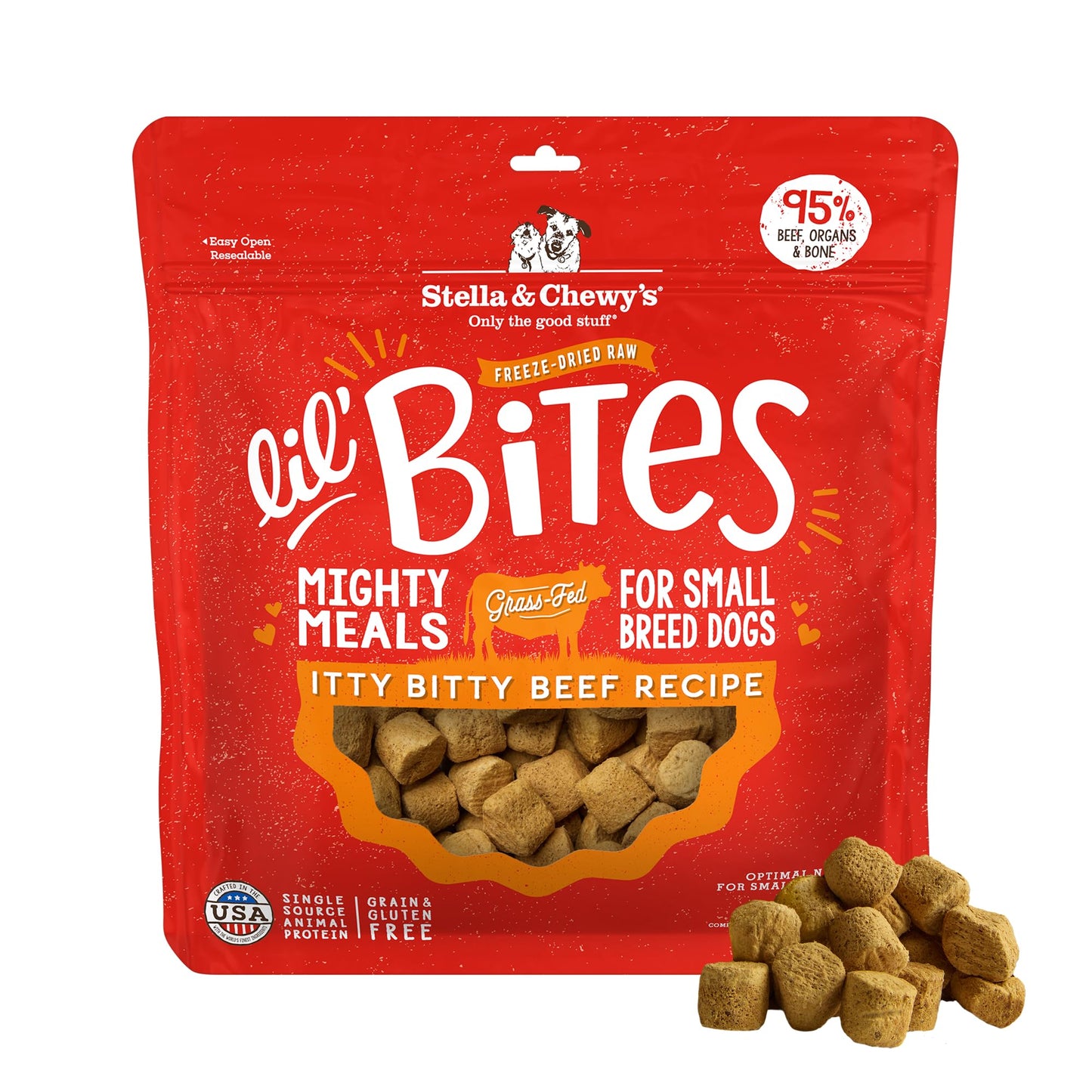 Stella & Chewy’s Lil’ Bites for Small Breed Dogs – Itty Bitty Beef Recipe – Protein Rich, Grain Free Dog & Puppy Treat – Great Meal or Snack for Training & Rewarding – 198g Bag 🍁 All In One Marketplace Canada Stella & Chewy's