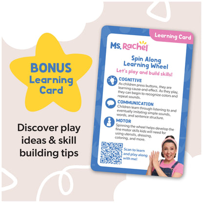 Ms. Rachel Official Spin Along Learning Wheel with 3 Learning Play Modes, Educational Toys & Toddler Toys for Girls & Boys Ages 1-3+ 🍁 All In One Marketplace Canada