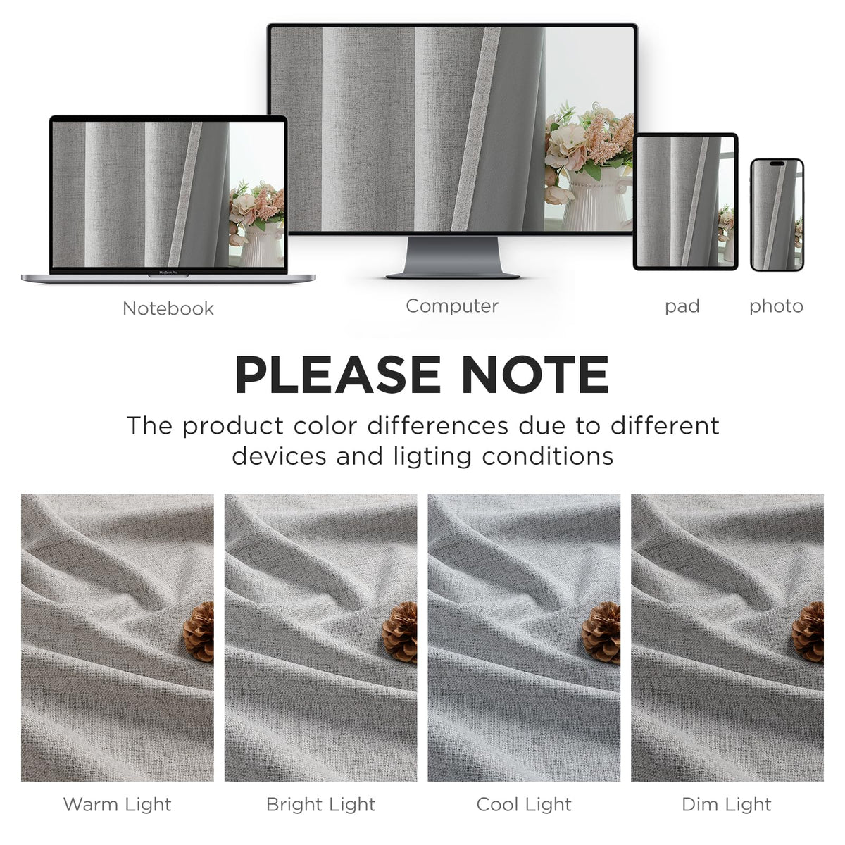 Joydeco Blackout Curtains 96 Inches Long Blackout Curtains 2 Panels, Thermal Insulation Noise Reducing Room Darkening Opaque Curtains for Bedroom Living Room Window, Privacy Protection 2 Panels Set