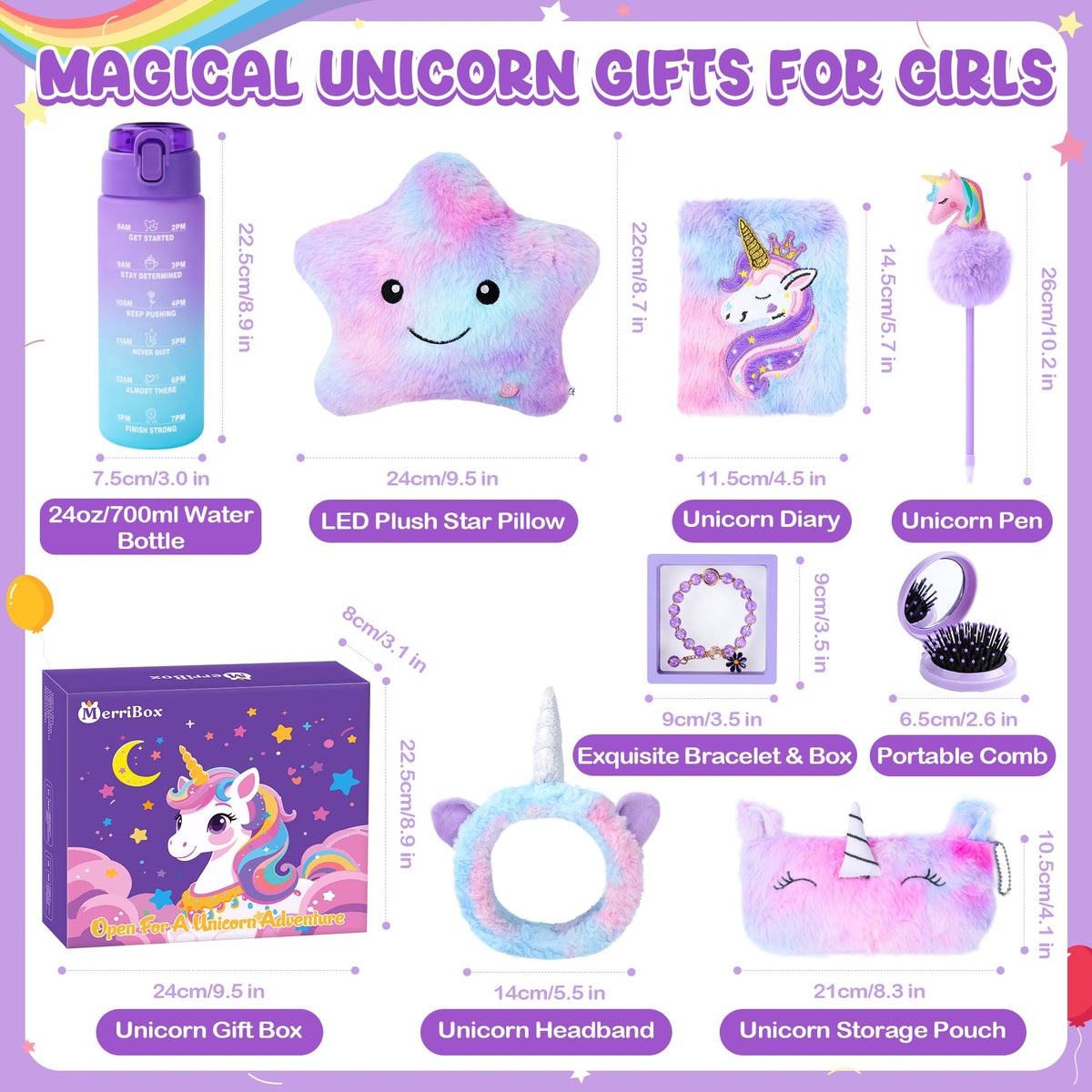 MerriBox Unicorn Gifts for Girls – Unicorn Toys for Girls Age 4 5 6 7 8 9 10 Year Old Girl Gifts, Christmas Birthday Gift for Girl, Daughter, Granddaughter, Niece 🍁 All In One Marketplace Canada