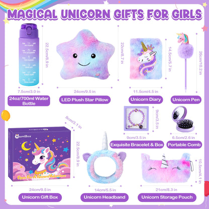 MerriBox Unicorn Gifts for Girls – Unicorn Toys for Girls Age 4 5 6 7 8 9 10 Year Old Girl Gifts, Christmas Birthday Gift for Girl, Daughter, Granddaughter, Niece 🍁 All In One Marketplace Canada