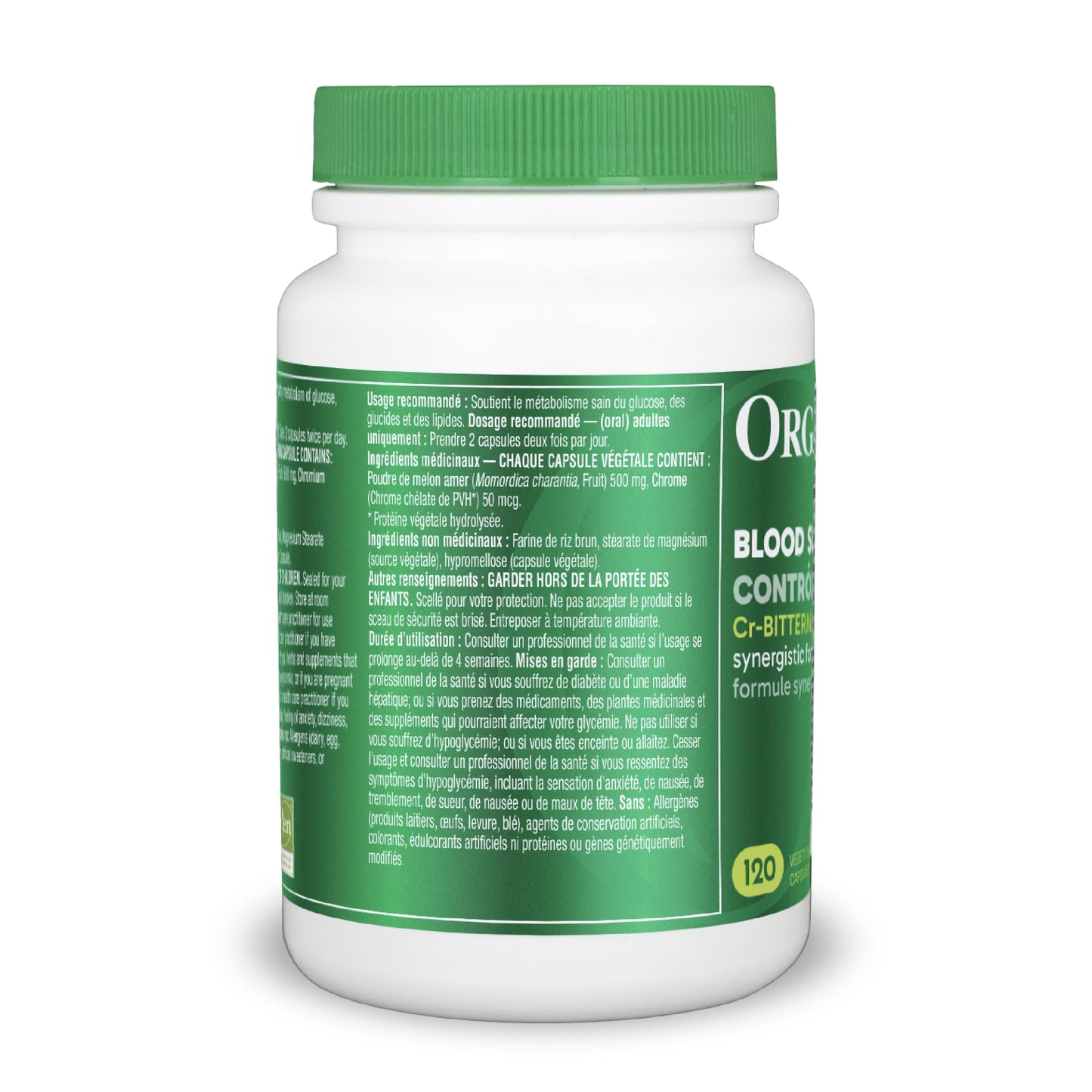 Organika Blood Sugar Control (Formerly Cr-Bitter Melon) 120 Caps Organika