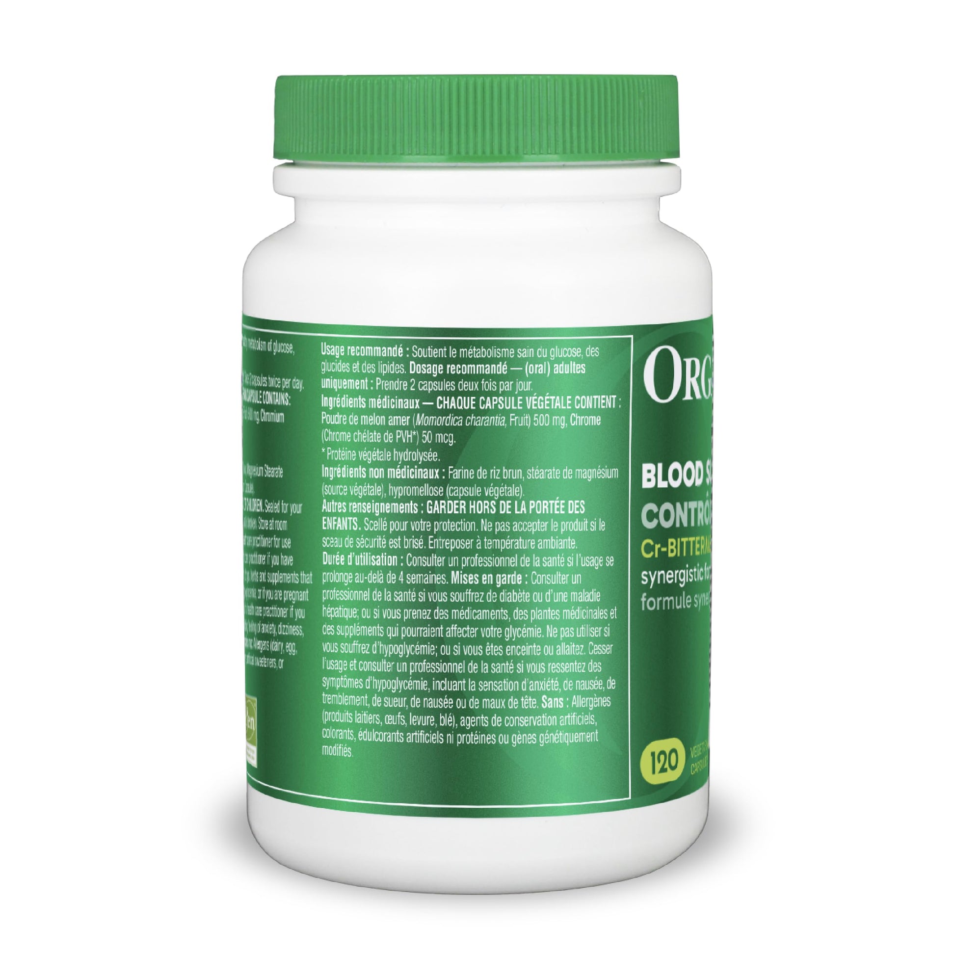 Organika Blood Sugar Control (Formerly Cr-Bitter Melon) 120 Caps Organika