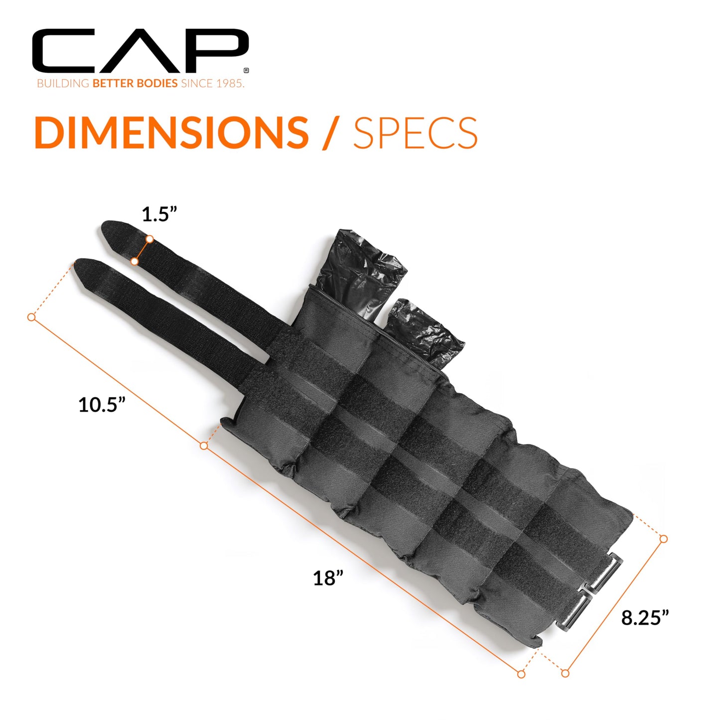 CAP Barbell 20 lb Adjustable Ankle Weights – Pair CAP