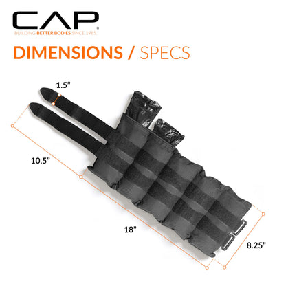 CAP Barbell 20 lb Adjustable Ankle Weights – Pair CAP