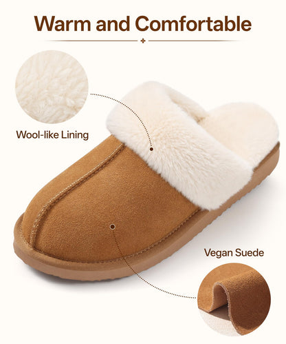 Litfun Fuzzy Memory Foam Slippers for Women Indoor Outdoor House Shoes 🍁 All In One Marketplace Canada