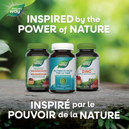 Nature's Way Ultimate Iron - Iron Supplement for Red Blood Cell Production & Anemia Prevention – Contains Folate, Vitamin B12, & Vitamin C - 90 Softgels