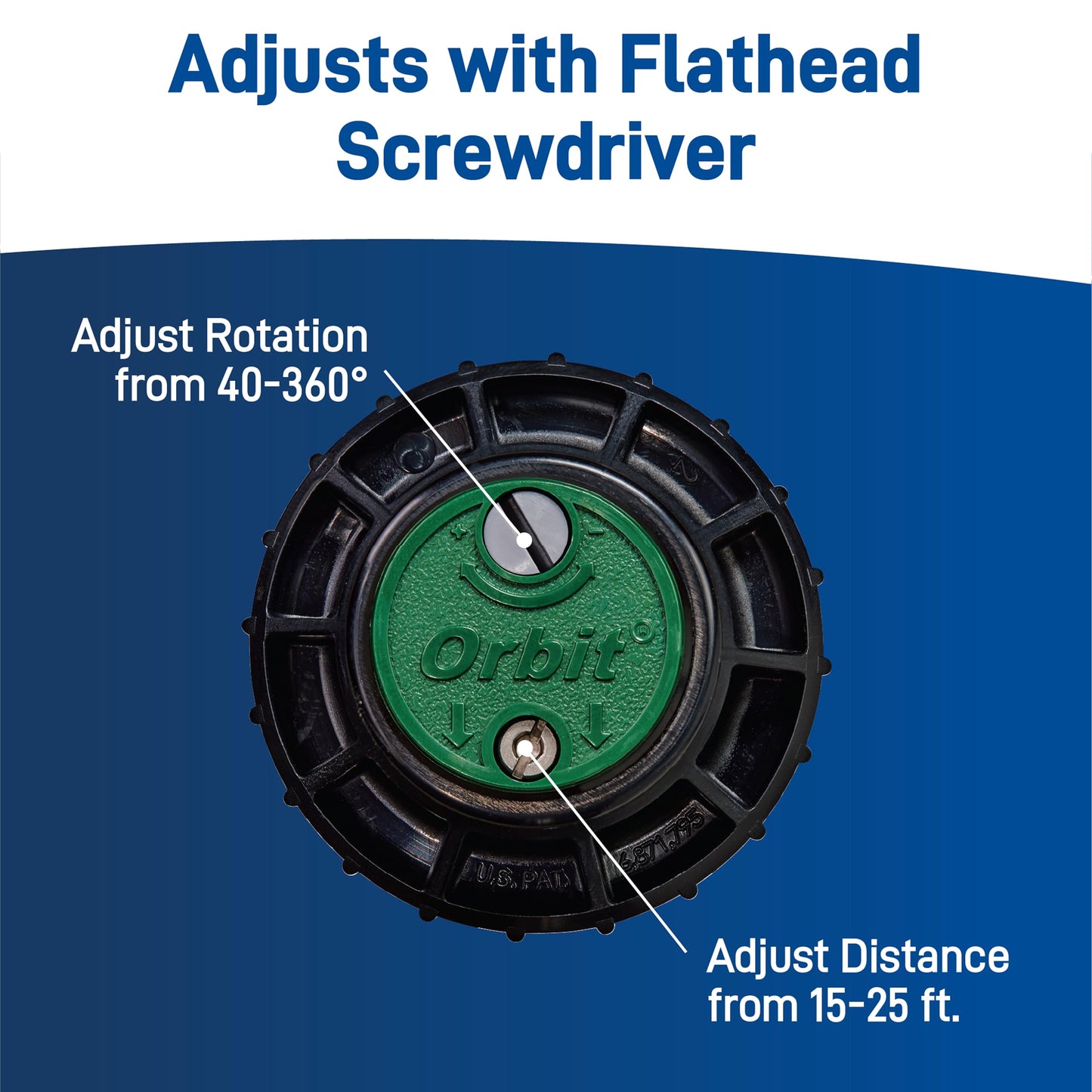 Orbit 55469 – Sprinkler Saturn III Medium Scope, pre-Installed with Nozzle, 5.50 x 11 x 17 cm, Black/Green Orbit
