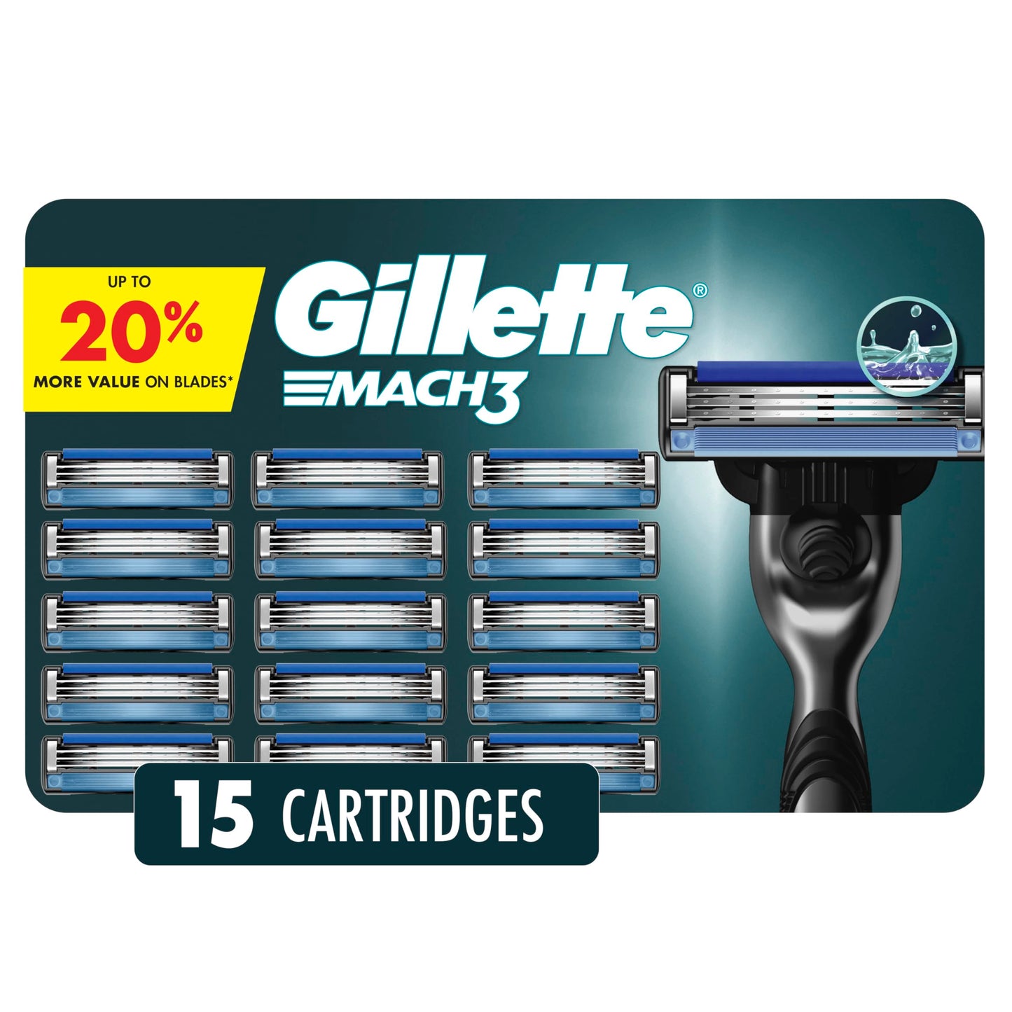 Gillette Mach3 Men's Razor Blade Refills, 15 Refills - Available at All In One Marketplace Canada