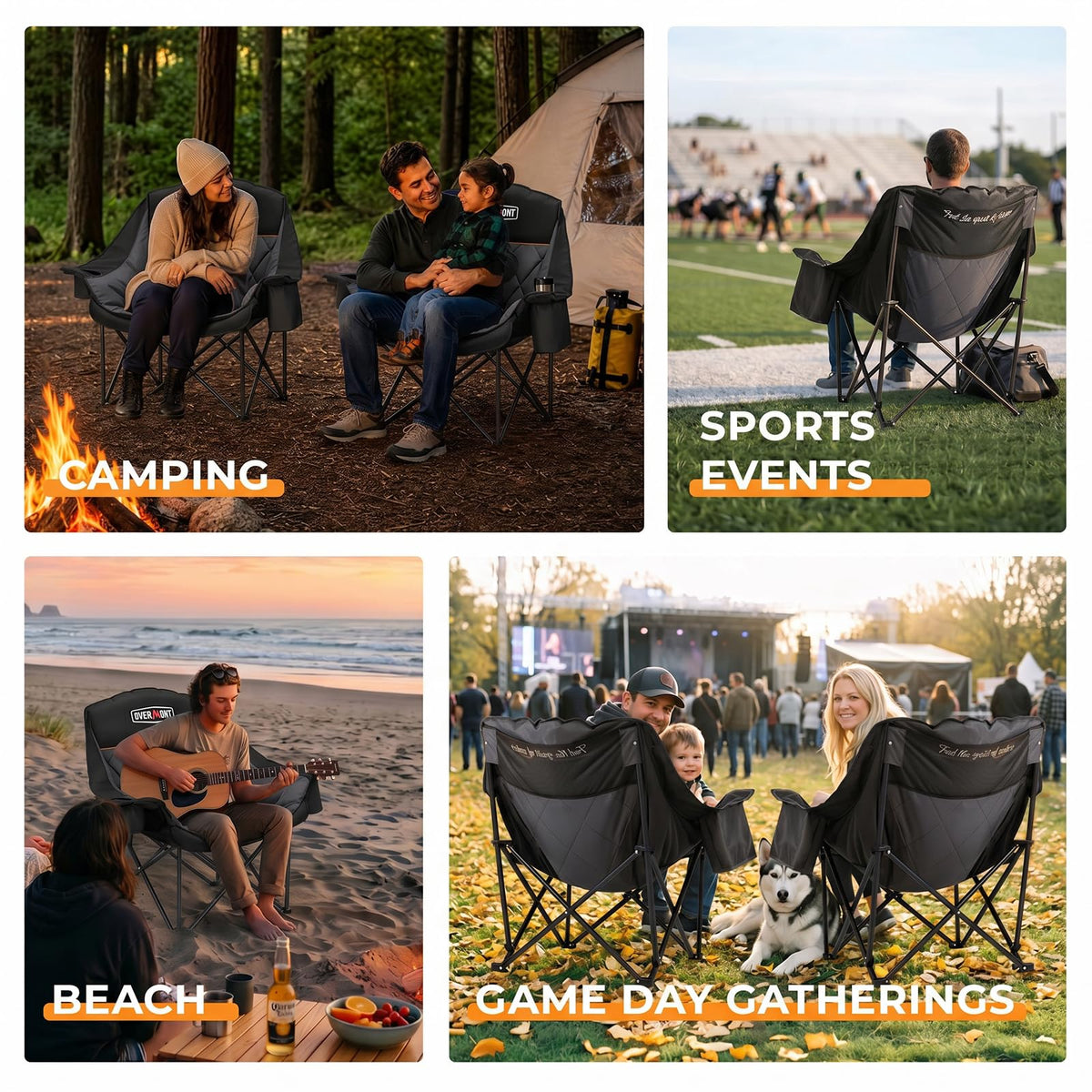 Overmont Oversized XL Camping Chair for Adults 500 lb Support
