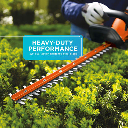 BLACK+DECKER 20V MAX* Cordless Hedge Trimmer, 22-Inch, Dual Action Blades (LHT2220-CA) - Available at All In One Marketplace Canada