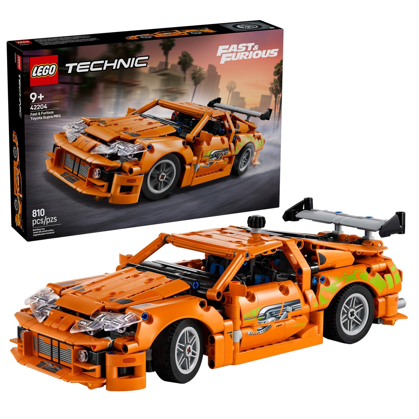 LEGO Technic Fast and Furious Toyota Supra MK4 Building Kit- Toy Car for Kids, Boys, and Girls, Ages 9+ - Creative Gift for Fast and Furious Car Fans - Realistic Engineering Details - 42204 LEGO