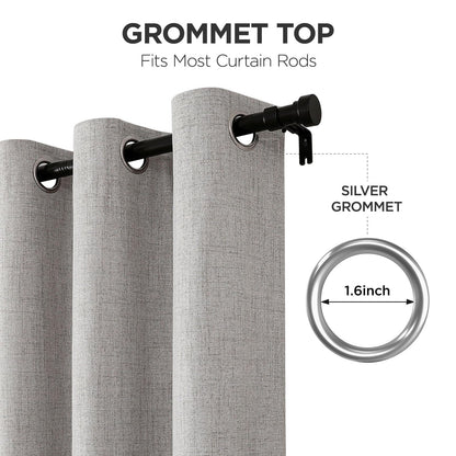 Joydeco Blackout Curtains 96 Inches Long Blackout Curtains 2 Panels, Thermal Insulation Noise Reducing Room Darkening Opaque Curtains for Bedroom Living Room Window, Privacy Protection 2 Panels Set