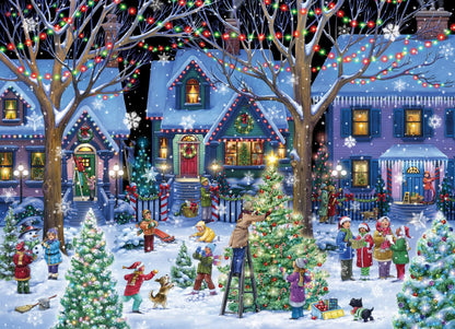 Christmas Cheer Jigsaw Puzzle Advent Calendar 1000 Pieces by Vermont Christmas Company - 24 Puzzle Sections to Complete - Count Down to Christmas Each Day in December 🍁 All In One Marketplace Canada