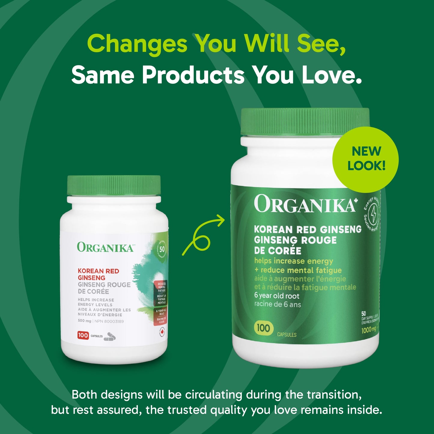 Organika Korean Red Ginseng- 6 Year Old Roots, Energy Support, Stress Support, Warming Effect- 100caps Organika