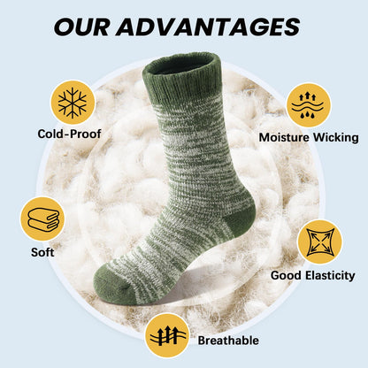 YUVFEHY 5 Pairs Merino Wool Socks for Men Extra Thick for Winter Hiking 🍁 All In One Marketplace Canada